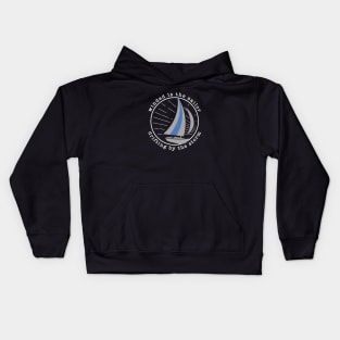 Winded is the sailor, drifting by the storm Kids Hoodie